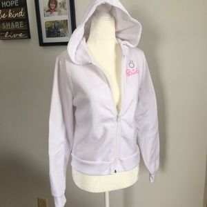 Hooded Bride Zip Up Sweater with Barbie Font